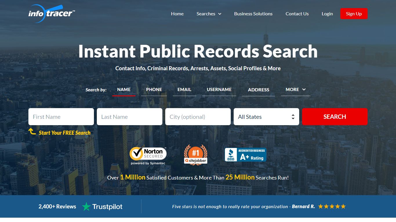 Public Records Search | Enter Name, Phone, Email | InfoTracer